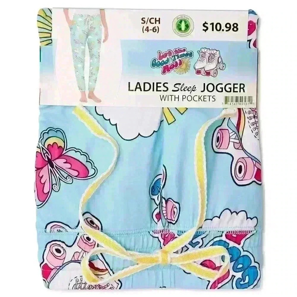 Womens Roller Skate Sleep Jogger with Pockets Size 2X Super Soft & Comfy - Picture 7 of 7